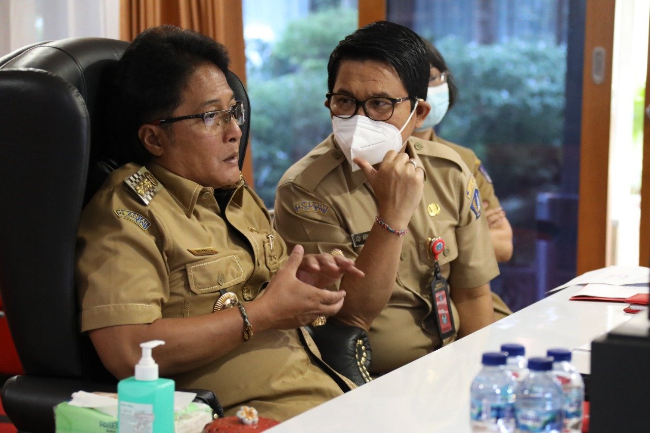Bupati Badung Ikuti Rapat Evaluasi Penyerapan Anggaran Daerah dari Kemendagri